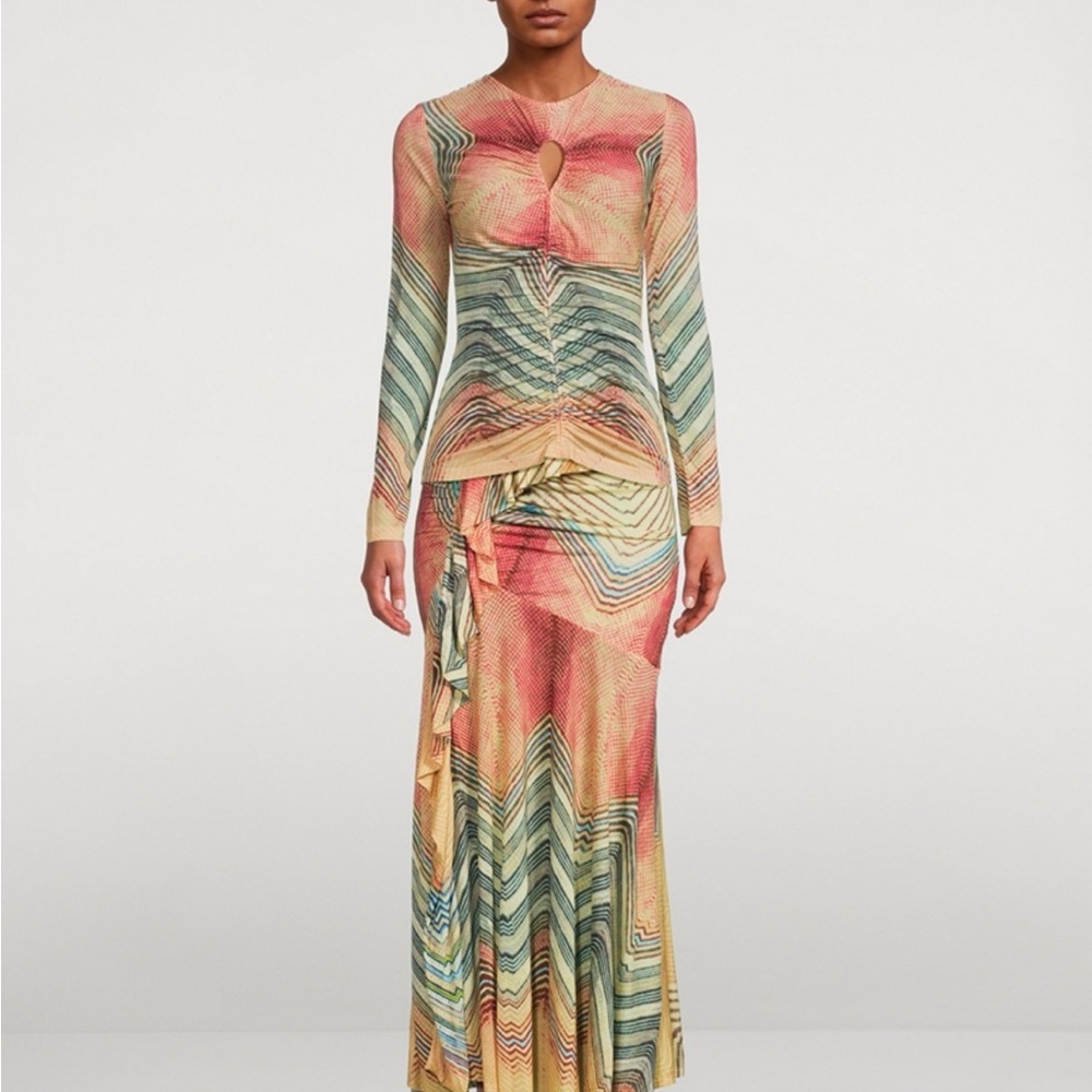 Ulla Johnson 2 Pc Chevron Pattern Maxi Dress - image 1